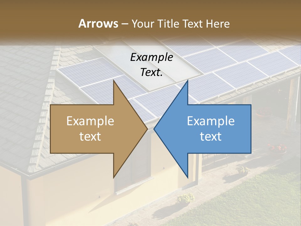 A House With Solar Panels On The Roof PowerPoint Template