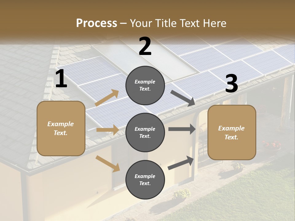 A House With Solar Panels On The Roof PowerPoint Template