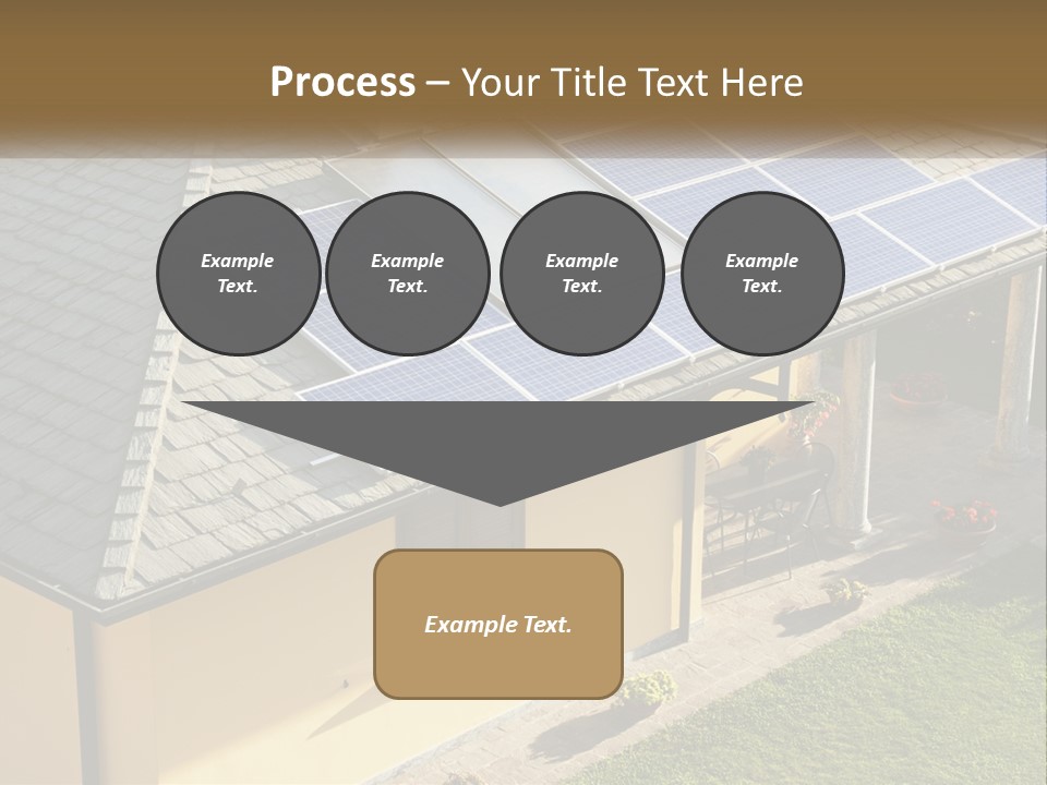 A House With Solar Panels On The Roof PowerPoint Template