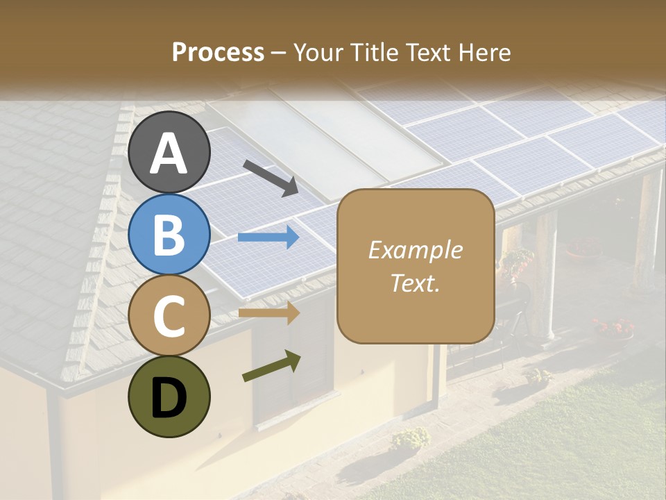 A House With Solar Panels On The Roof PowerPoint Template
