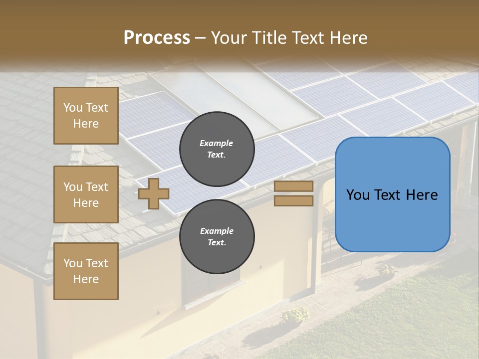 A House With Solar Panels On The Roof PowerPoint Template