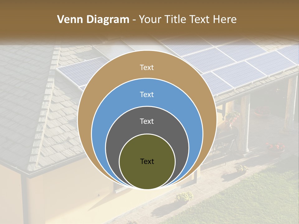 A House With Solar Panels On The Roof PowerPoint Template