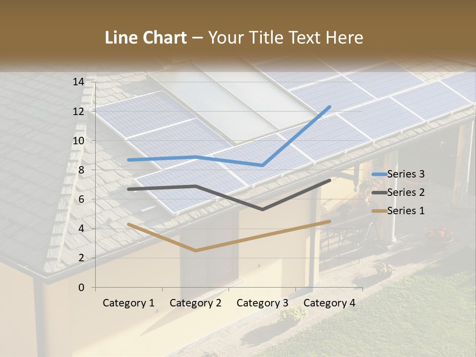 A House With Solar Panels On The Roof PowerPoint Template