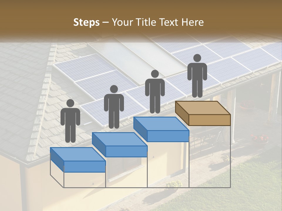 A House With Solar Panels On The Roof PowerPoint Template