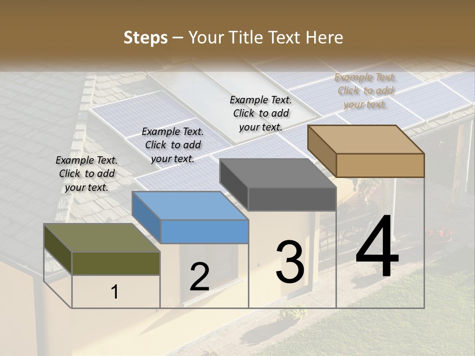 A House With Solar Panels On The Roof PowerPoint Template