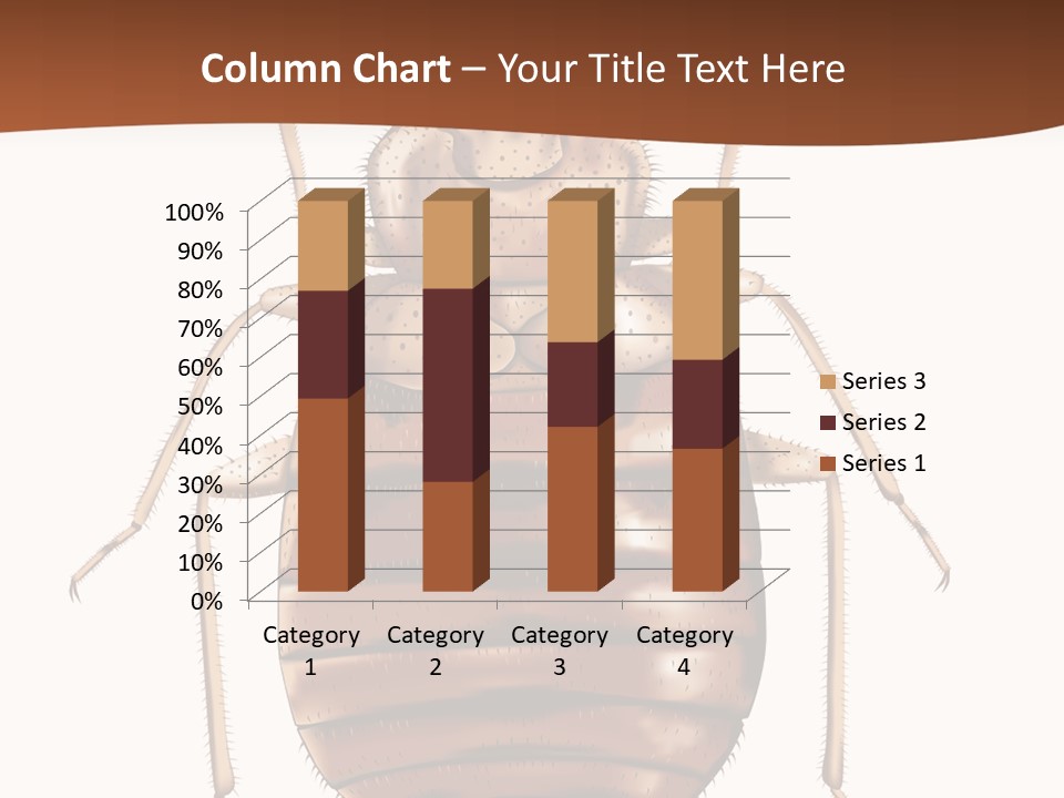 A Bed Bug On A White Background With A Brown Border PowerPoint Template