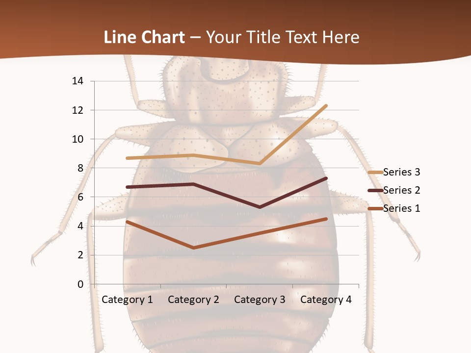 A Bed Bug On A White Background With A Brown Border PowerPoint Template