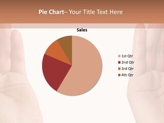 A Woman Is Smiling And Holding Her Hands Up To Her Face PowerPoint Template