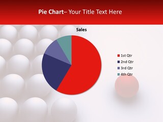 A Red Ball Is In The Middle Of A Group Of White Balls PowerPoint Template