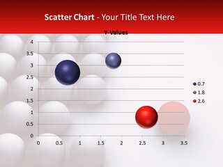 A Red Ball Is In The Middle Of A Group Of White Balls PowerPoint Template