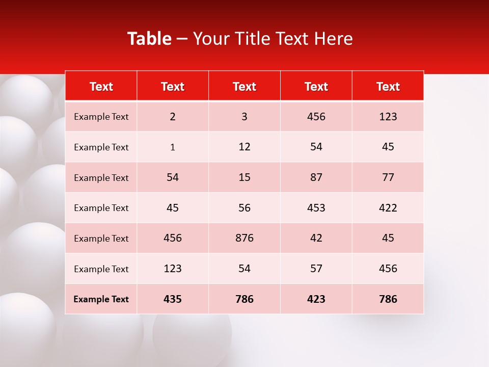 A Red Ball Is In The Middle Of A Group Of White Balls PowerPoint Template