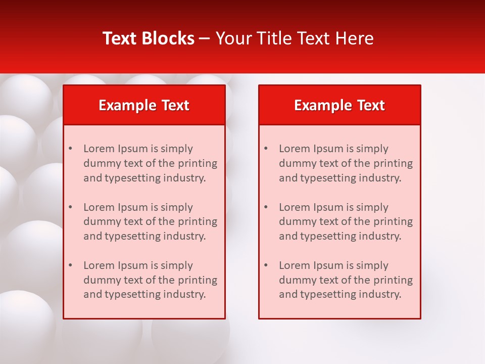A Red Ball Is In The Middle Of A Group Of White Balls PowerPoint Template