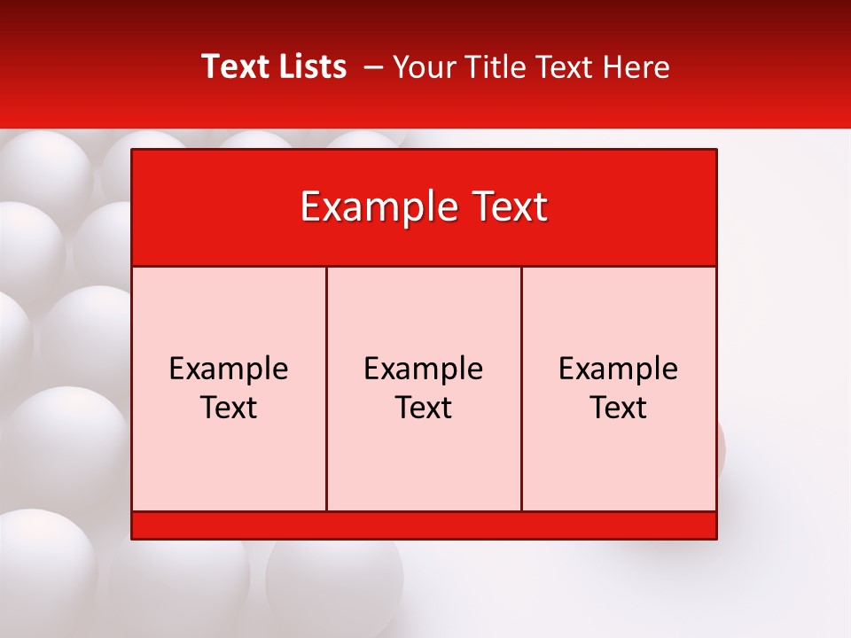 A Red Ball Is In The Middle Of A Group Of White Balls PowerPoint Template