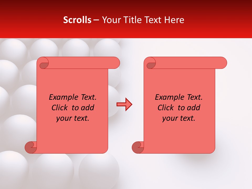 A Red Ball Is In The Middle Of A Group Of White Balls PowerPoint Template