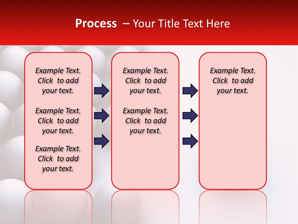 A Red Ball Is In The Middle Of A Group Of White Balls PowerPoint Template