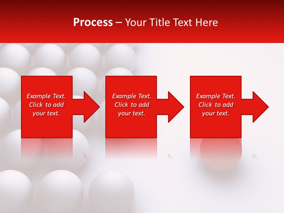 A Red Ball Is In The Middle Of A Group Of White Balls PowerPoint Template