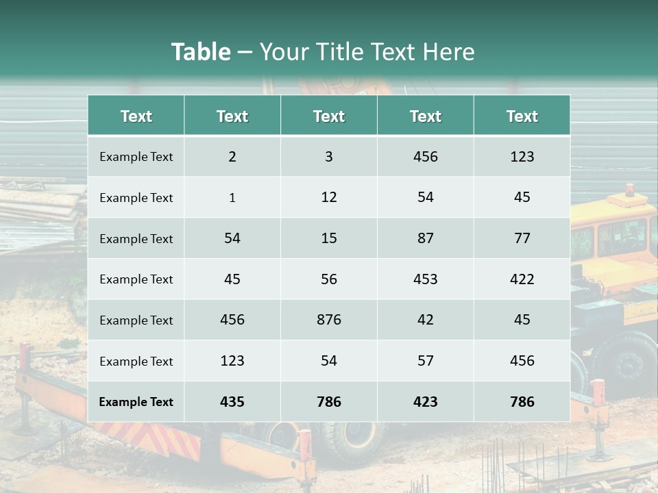 A Man Standing Next To A Yellow Crane PowerPoint Template