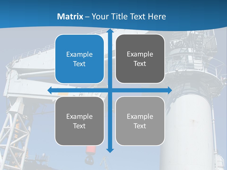 A Crane Is Lifting A Large Piece Of Equipment PowerPoint Template