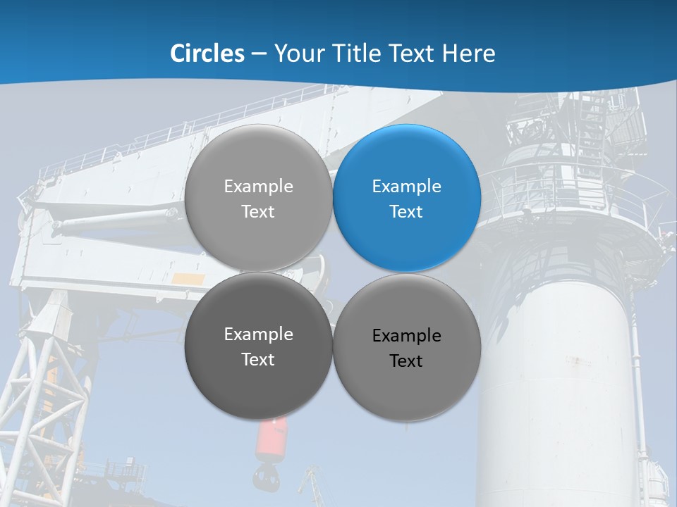 A Crane Is Lifting A Large Piece Of Equipment PowerPoint Template