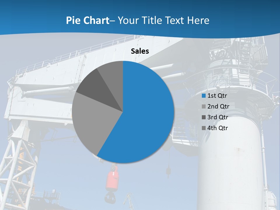 A Crane Is Lifting A Large Piece Of Equipment PowerPoint Template