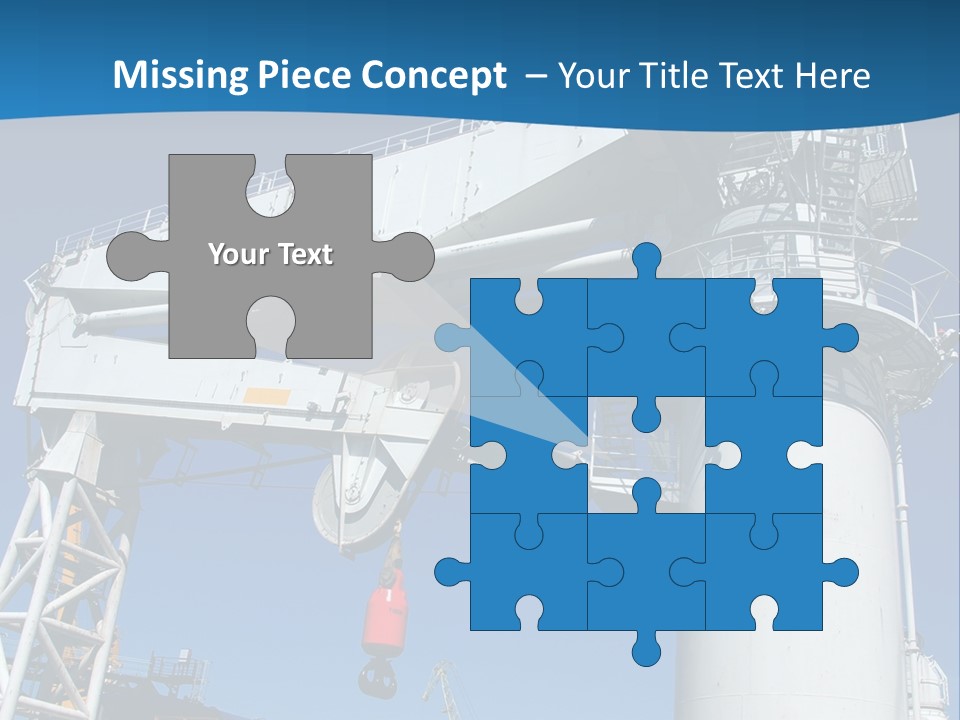 A Crane Is Lifting A Large Piece Of Equipment PowerPoint Template