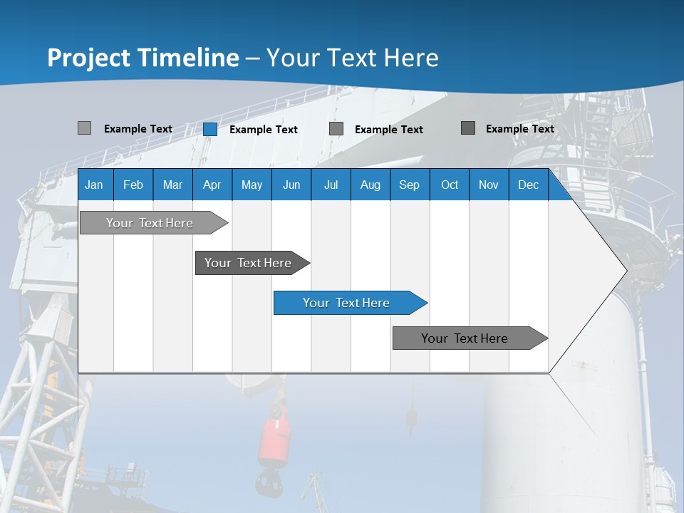 A Crane Is Lifting A Large Piece Of Equipment PowerPoint Template