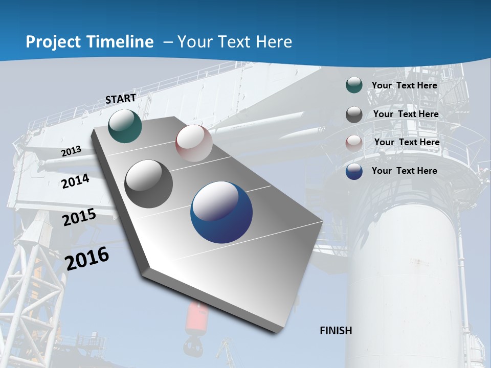 A Crane Is Lifting A Large Piece Of Equipment PowerPoint Template