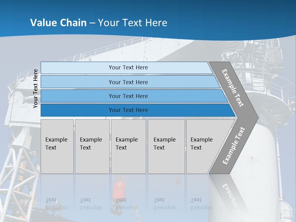 A Crane Is Lifting A Large Piece Of Equipment PowerPoint Template