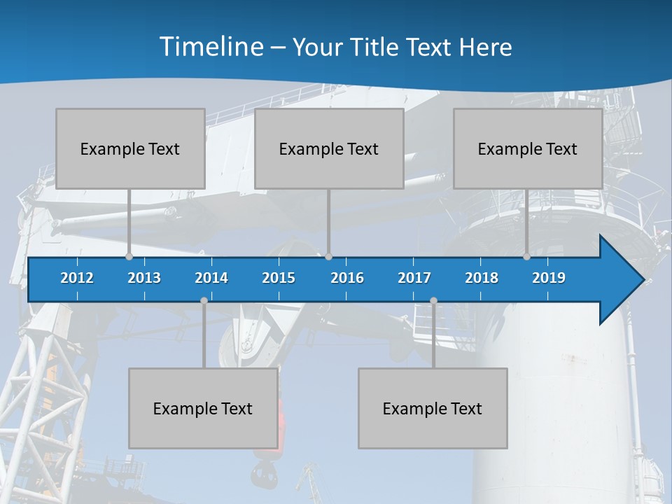 A Crane Is Lifting A Large Piece Of Equipment PowerPoint Template