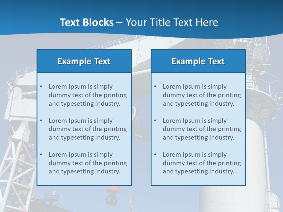 A Crane Is Lifting A Large Piece Of Equipment PowerPoint Template