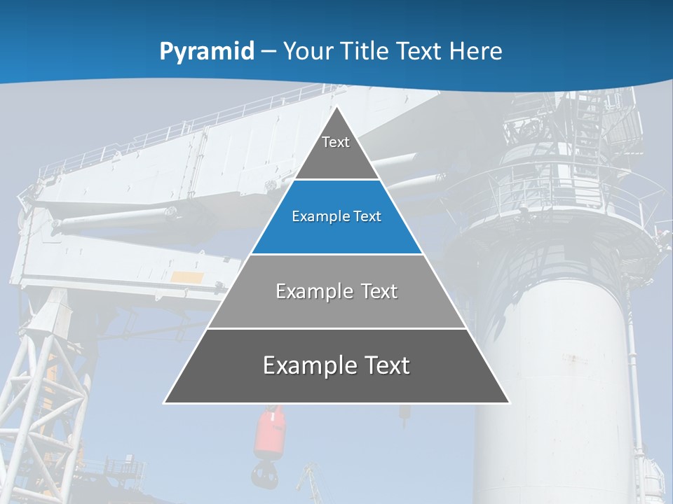 A Crane Is Lifting A Large Piece Of Equipment PowerPoint Template