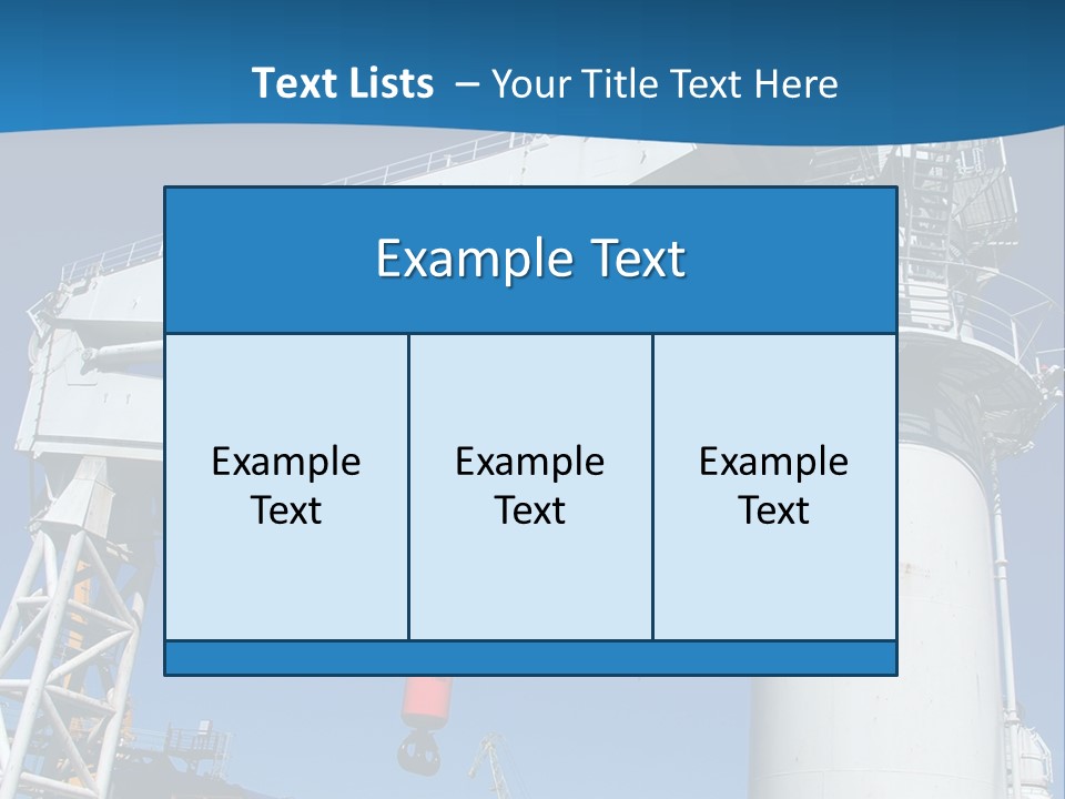 A Crane Is Lifting A Large Piece Of Equipment PowerPoint Template