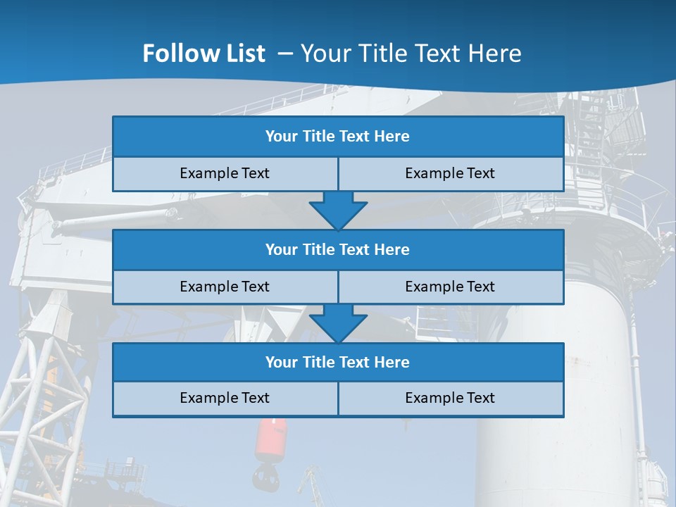 A Crane Is Lifting A Large Piece Of Equipment PowerPoint Template