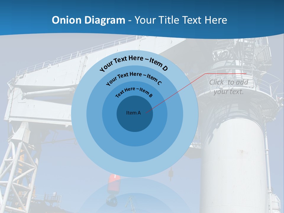 A Crane Is Lifting A Large Piece Of Equipment PowerPoint Template
