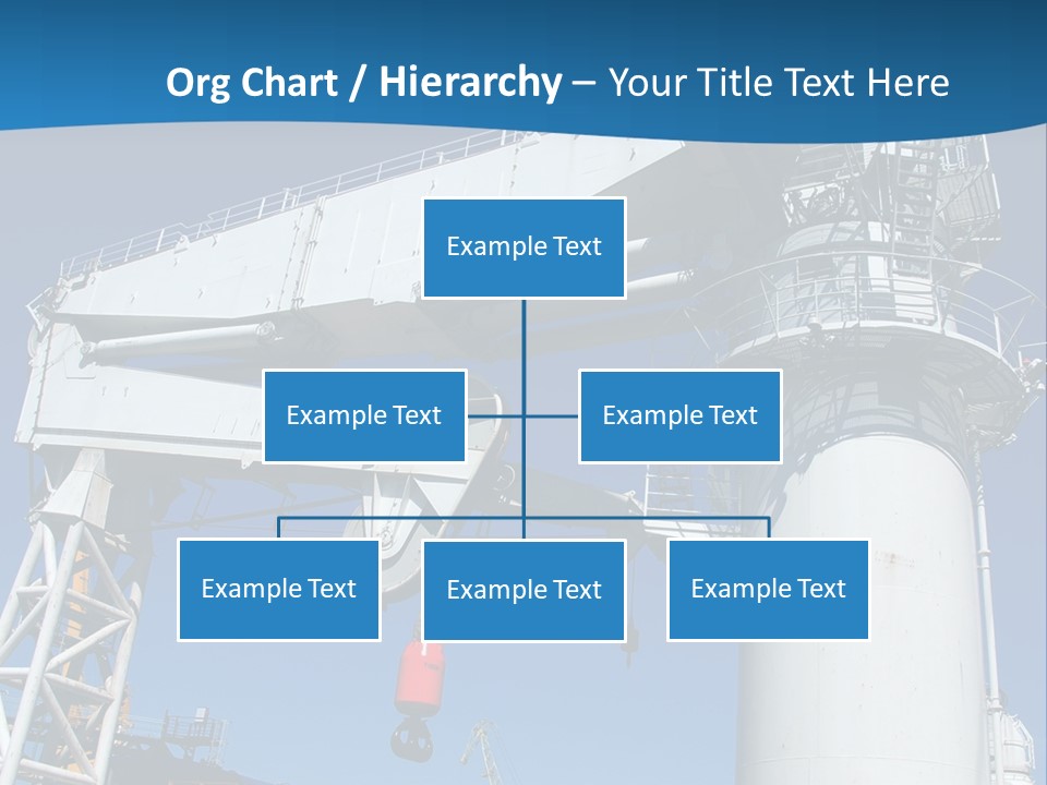 A Crane Is Lifting A Large Piece Of Equipment PowerPoint Template