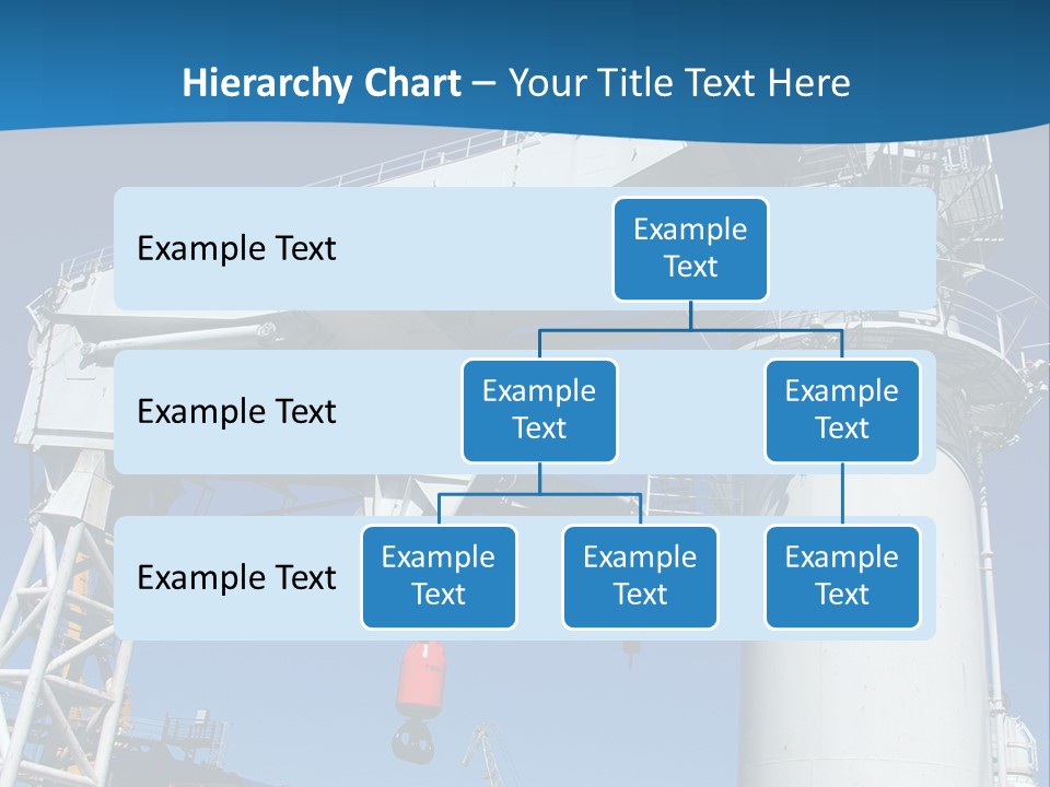 A Crane Is Lifting A Large Piece Of Equipment PowerPoint Template