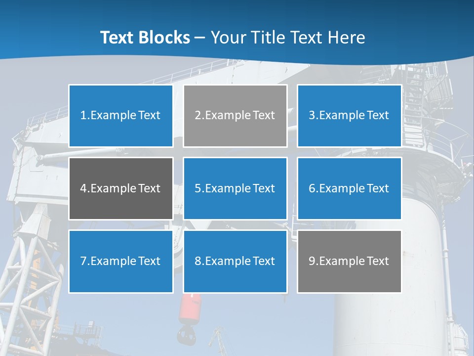 A Crane Is Lifting A Large Piece Of Equipment PowerPoint Template