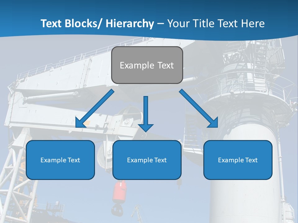 A Crane Is Lifting A Large Piece Of Equipment PowerPoint Template