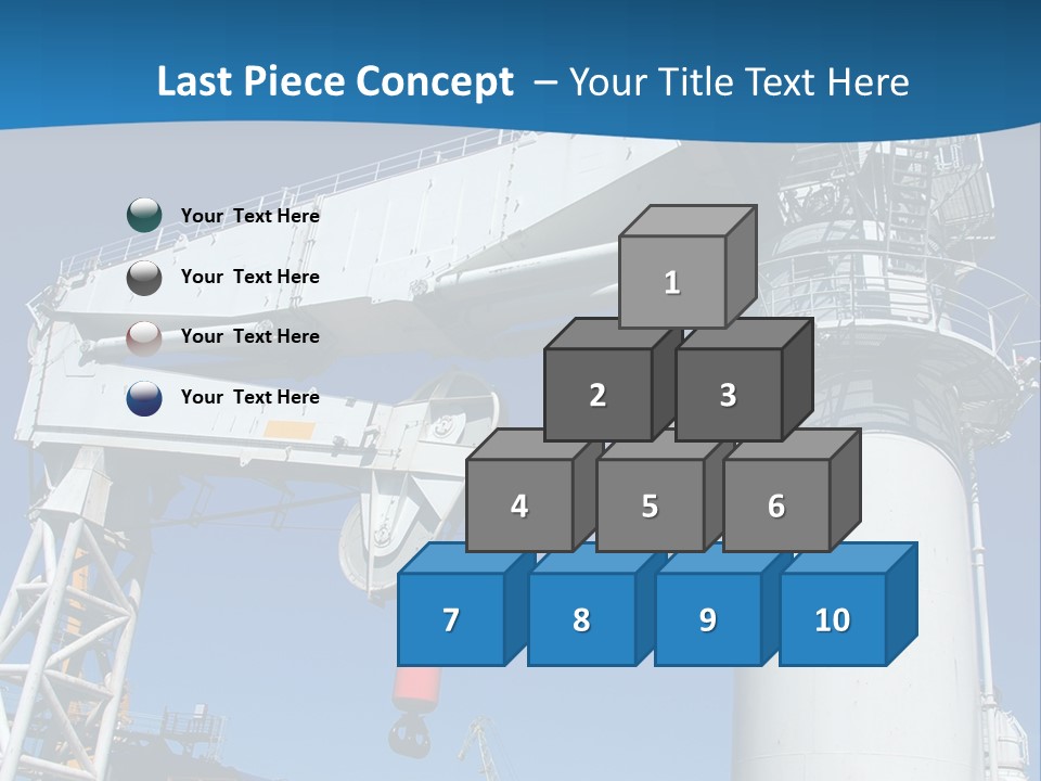 A Crane Is Lifting A Large Piece Of Equipment PowerPoint Template