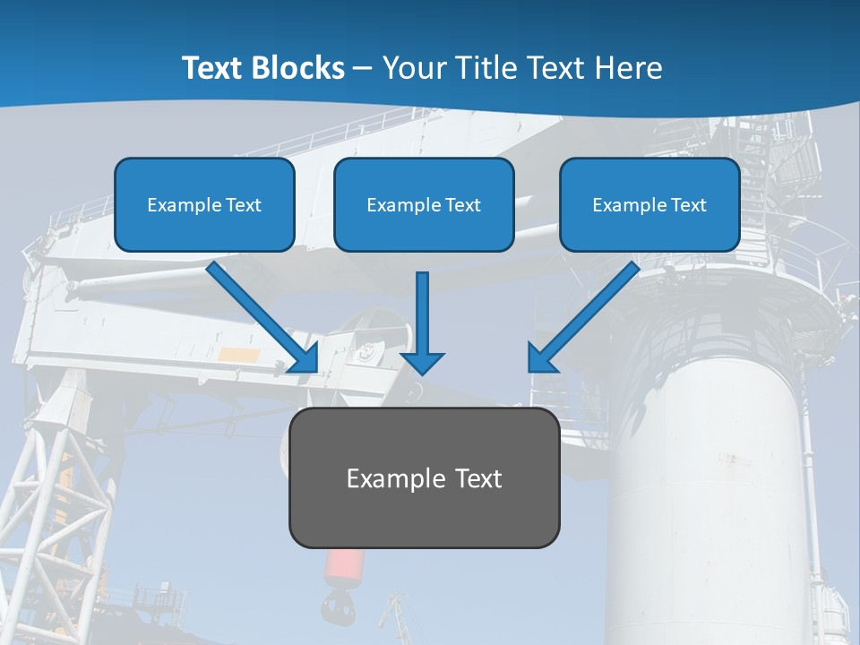 A Crane Is Lifting A Large Piece Of Equipment PowerPoint Template