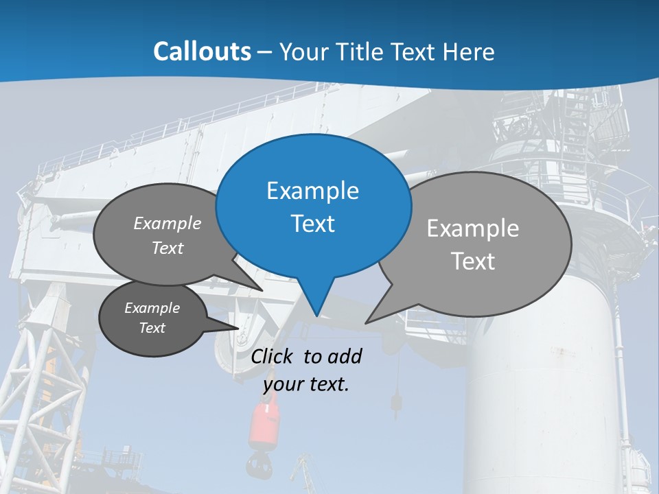 A Crane Is Lifting A Large Piece Of Equipment PowerPoint Template
