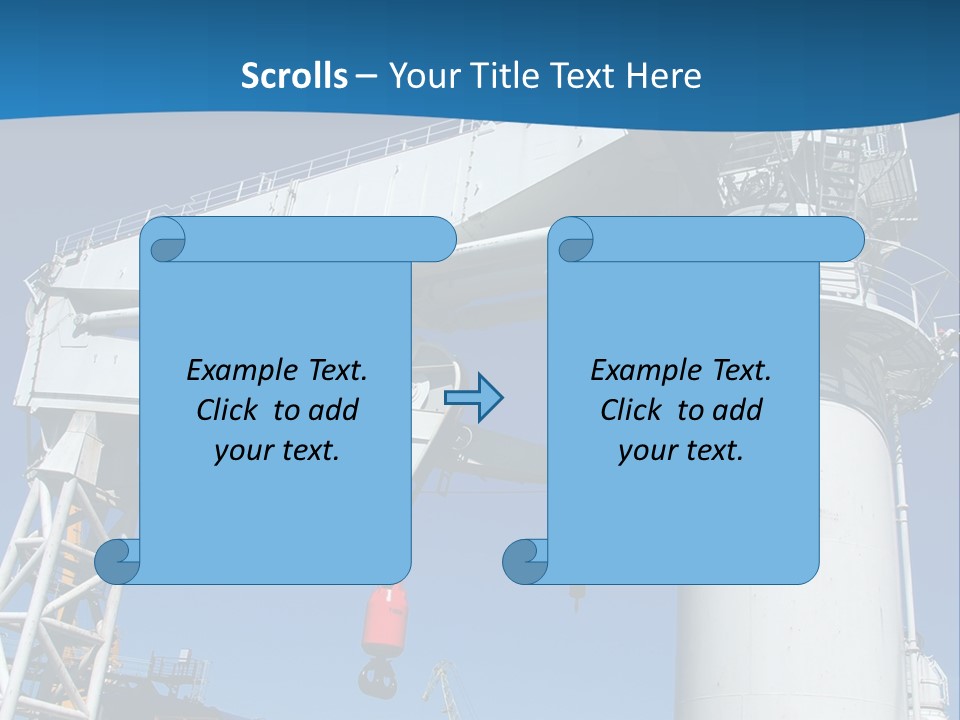 A Crane Is Lifting A Large Piece Of Equipment PowerPoint Template