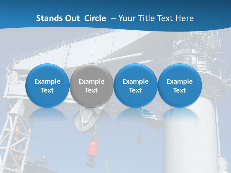 A Crane Is Lifting A Large Piece Of Equipment PowerPoint Template