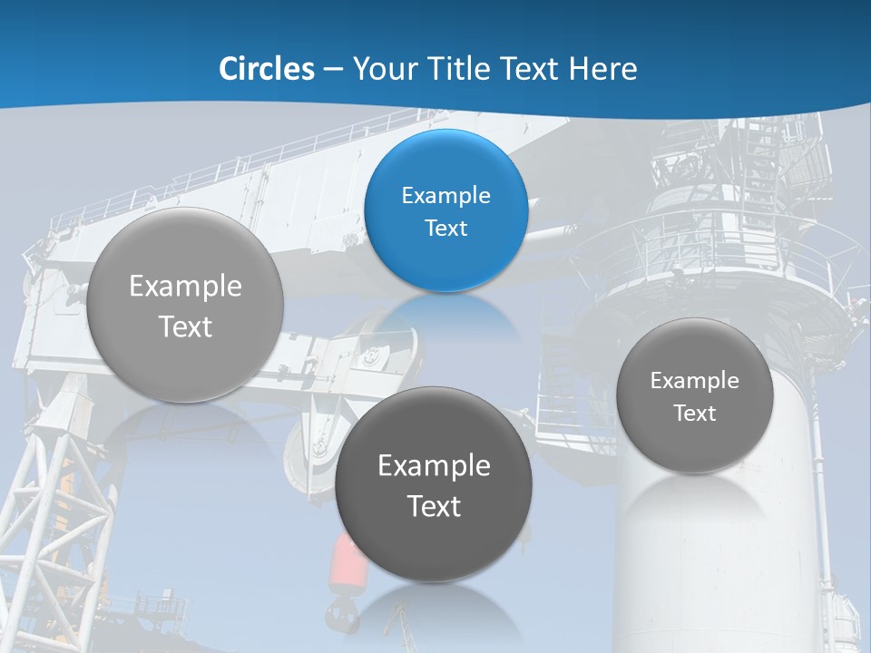 A Crane Is Lifting A Large Piece Of Equipment PowerPoint Template