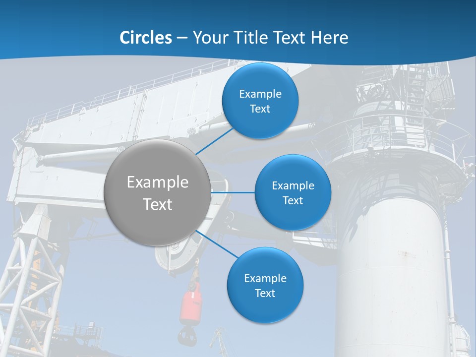 A Crane Is Lifting A Large Piece Of Equipment PowerPoint Template