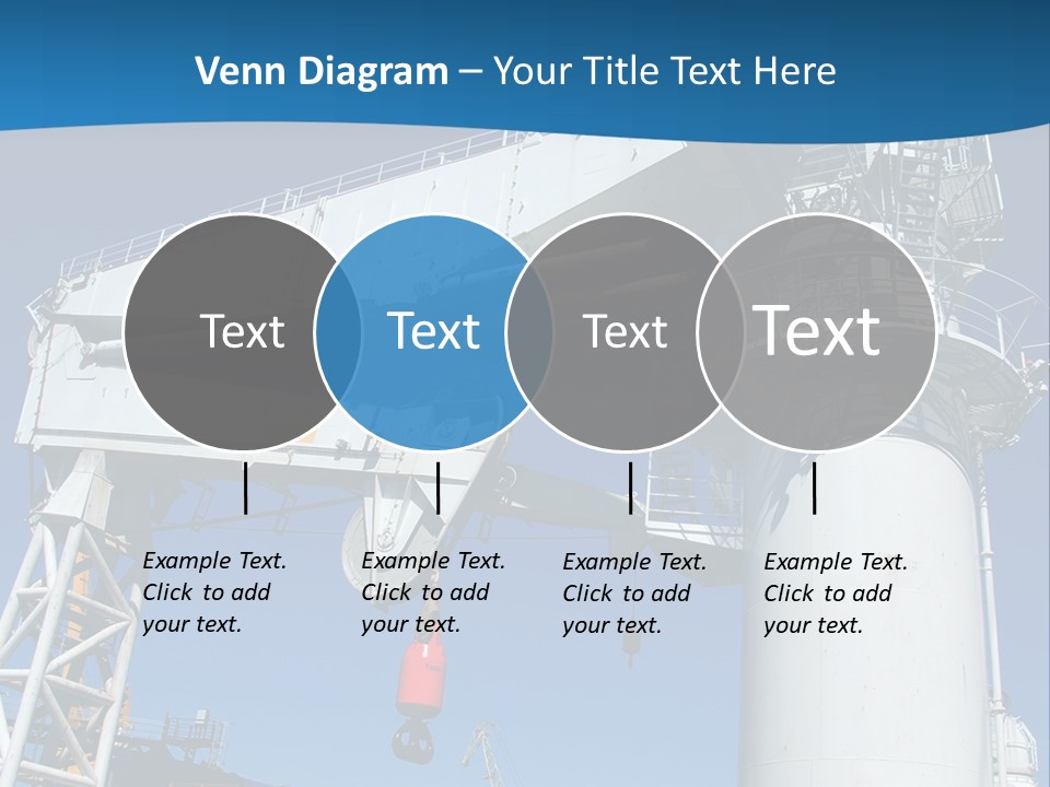 A Crane Is Lifting A Large Piece Of Equipment PowerPoint Template