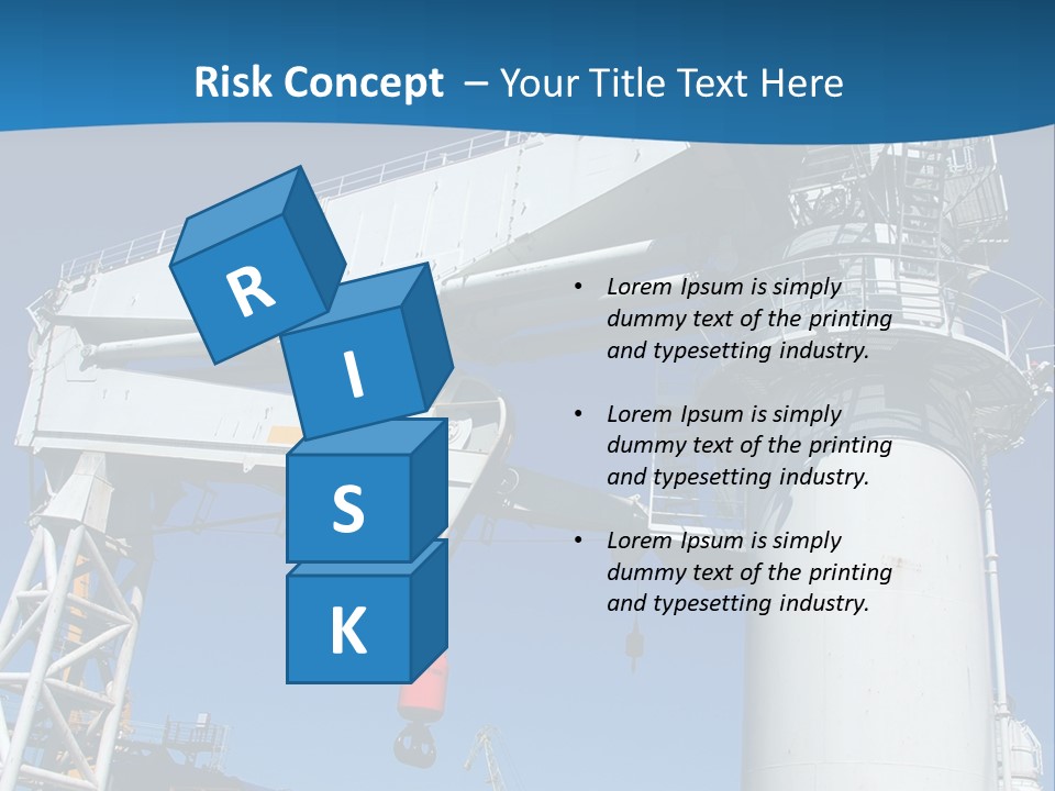 A Crane Is Lifting A Large Piece Of Equipment PowerPoint Template