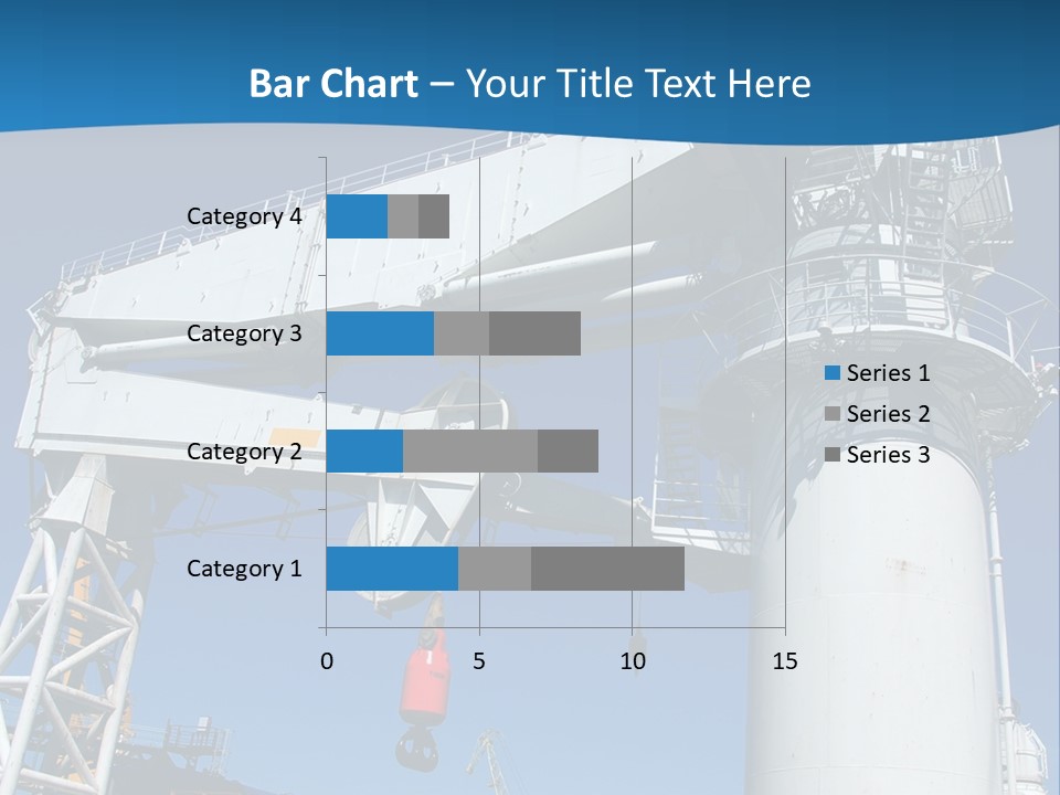 A Crane Is Lifting A Large Piece Of Equipment PowerPoint Template