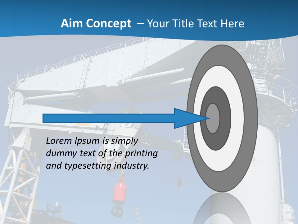 A Crane Is Lifting A Large Piece Of Equipment PowerPoint Template