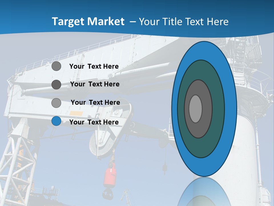 A Crane Is Lifting A Large Piece Of Equipment PowerPoint Template